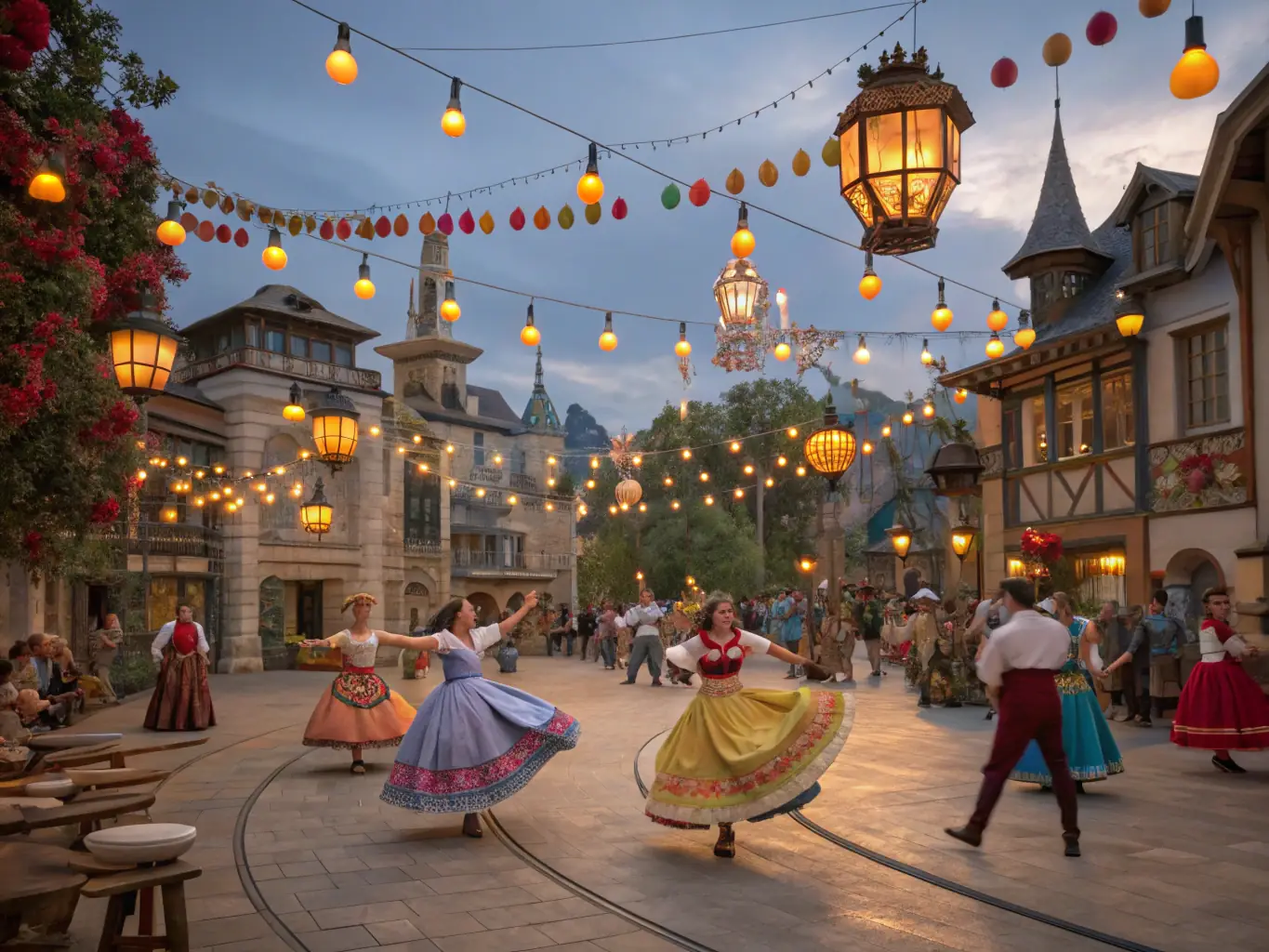 A vibrant cultural festival in Calorguen, featuring traditional music, dance, and local crafts, showcasing the rich heritage of the region.